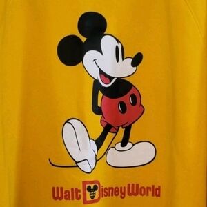 NWOT Disney Parks Walt Disney World Classic Mickey Mouse Sweatshirt Yellow XXL